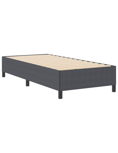Letto a molle Grigio Scuro 90 x 190 cm Tessuto in Cords