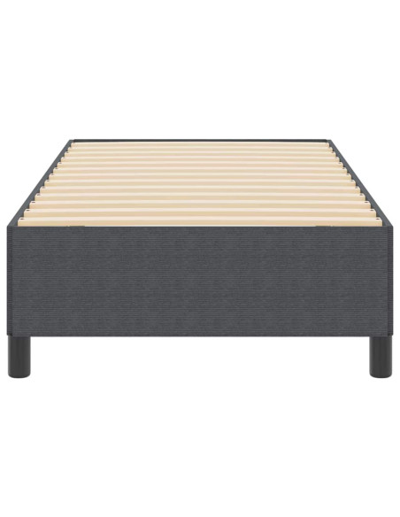 Letto a molle Grigio Scuro 90 x 190 cm Tessuto in Cords