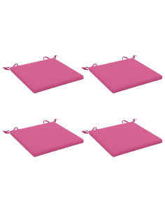 Cuscini per Sedia in 4 Pezzi SOEST 4 pz 100% Poliestere Rosa