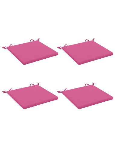 Cuscini per Sedia in 4 Pezzi SOEST 4 pz 100% Poliestere Rosa