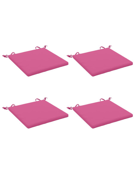 Cuscini per Sedia in 4 Pezzi SOEST 4 pz 100% Poliestere Rosa