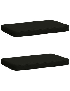 Cuscini per Panchina a 2 Pezzi VUGHT 2 pcs 100% Poliestere Nero