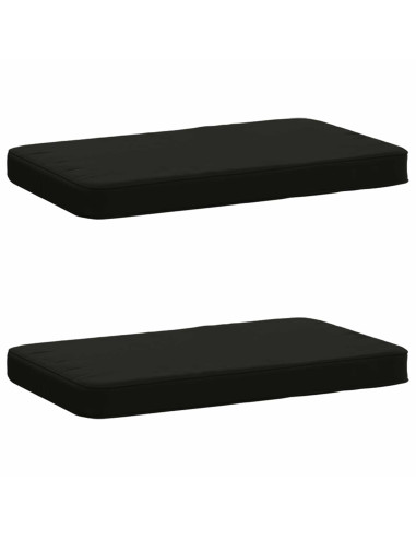 Cuscini per Panchina a 2 Pezzi VUGHT 2 pcs 100% Poliestere Nero