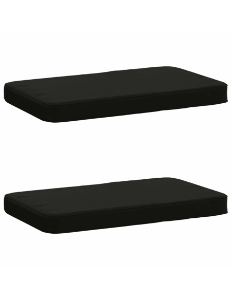 Cuscini per Panchina a 2 Pezzi VUGHT 2 pcs 100% Poliestere Nero