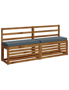 Cuscini per Panchina a 2 Pezzi VUGHT 2 pcs 100% Poliestere Blu 2