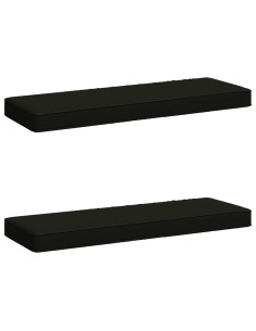 Cuscini per Panchina a 2 Pezzi VUGHT 2 pcs 100% Poliestere Nero