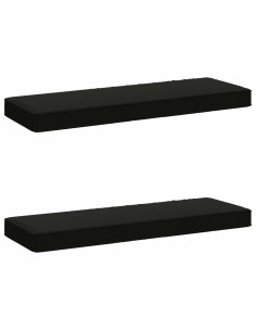 Cuscini per Panchina a 2 Pezzi VUGHT 2 pcs 100% Poliestere Nero