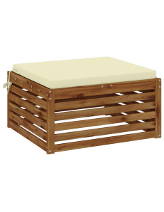 Cuscino per Sedia in Unico Pezzo SOEST 100% Poliestere Crema 2