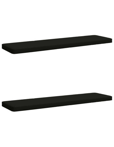 Cuscini per Panchina a 2 Pezzi VUGHT 2 pz 100% Poliestere Nero