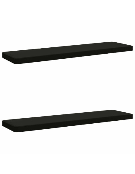 Cuscini per Panchina a 2 Pezzi VUGHT 2 pz 100% Poliestere Nero