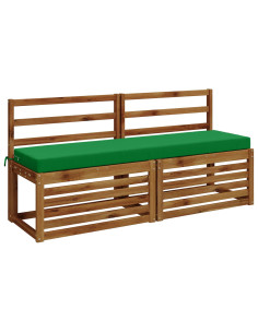 Cuscini per Panchina a 2 Pezzi SOEST 2 pz 100% Poliestere Verde 2
