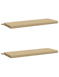 Cuscini per Panchina a 2 Pezzi SOEST 2 pz 100% Poliestere Beige