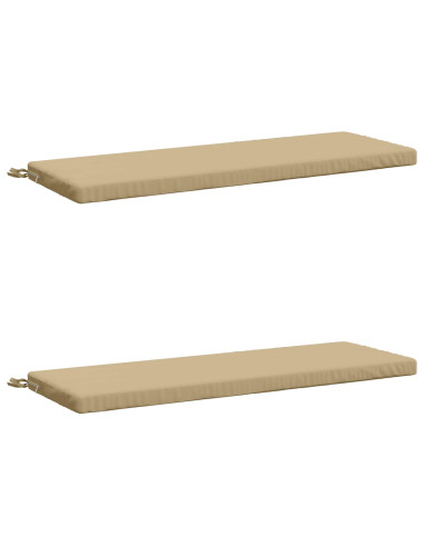 Cuscini per Panchina a 2 Pezzi SOEST 2 pz 100% Poliestere Beige