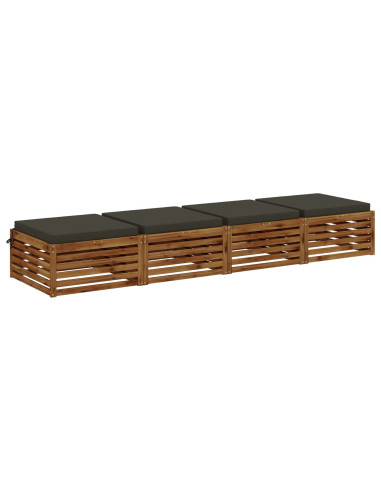 Cuscini per Sedia in 4 Pezzi SOEST 4 pz 100% Poliestere