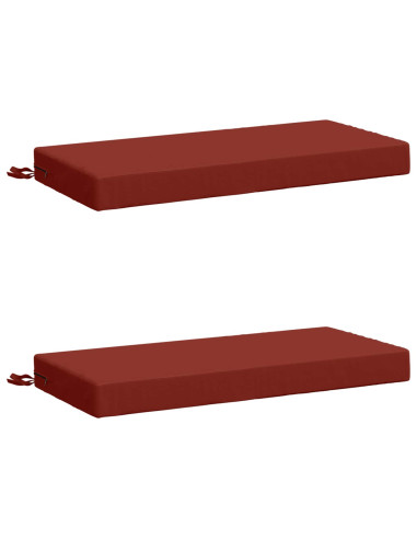 Cuscini per Panchina a 2 Pezzi SOEST 2 pz 100% Poliestere Rosso