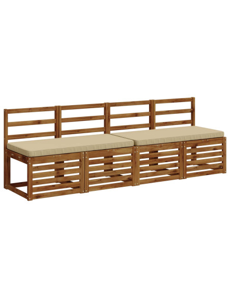Cuscini per Panchina a 2 Pezzi VUGHT 2 pz 100% Poliestere Beige