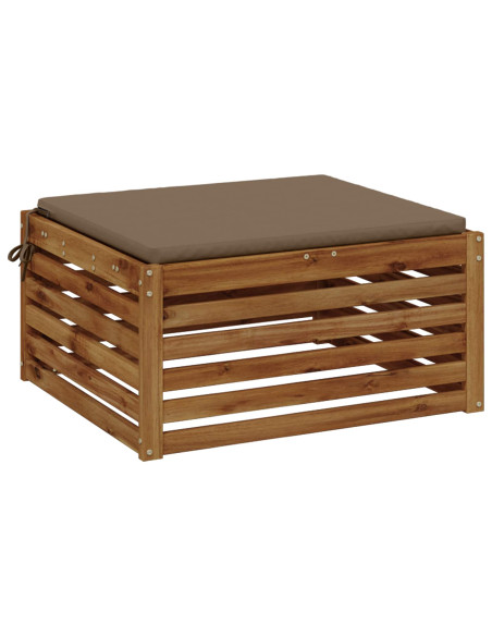 Cuscino per Sedia in Unico Pezzo SOEST 100% Poliestere Tortora
