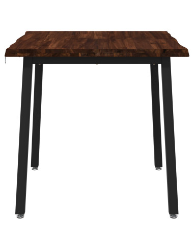70 x 70 x 75 cm Legno di Acacia Massello Marrone scuro e Nero