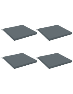 Cuscini per Sedia in 4 Pezzi SOEST 4 pz 100% Poliestere Blu