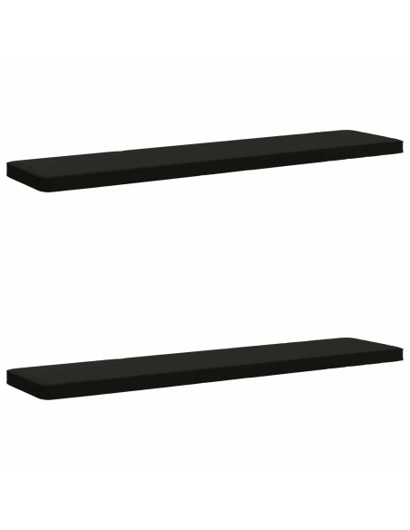Cuscini per Panchina a 2 Pezzi VUGHT 2 pz 100% Poliestere Nero