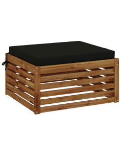 Cuscino per Sedia in Unico Pezzo SOEST 100% Poliestere Nero 2