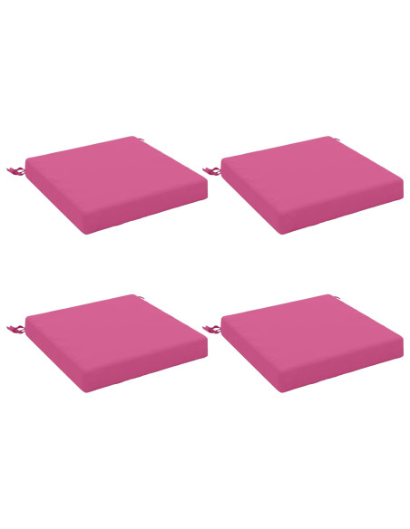 Cuscini per Sedia in 4 Pezzi SOEST 4 pz 100% Poliestere Rosa