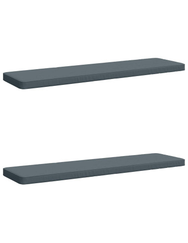 Cuscini per Panchina a 2 Pezzi VUGHT 2 pz 100% Poliestere Blu
