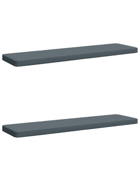 Cuscini per Panchina a 2 Pezzi VUGHT 2 pz 100% Poliestere Blu