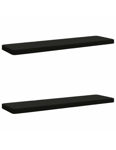 Cuscini per Panchina a 2 Pezzi VUGHT 2 pz 100% Poliestere Nero