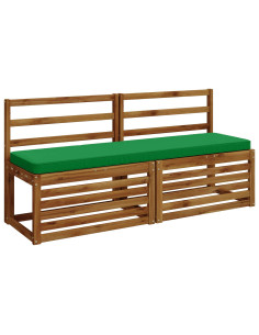 Cuscini per Panchina a 2 Pezzi VUGHT 2 pz 100% Poliestere Verde 2