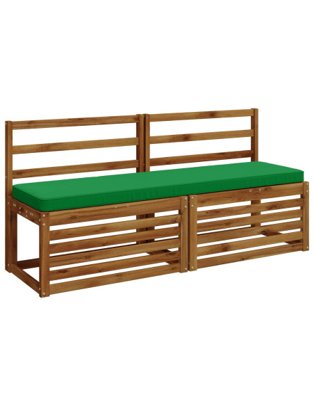 Cuscini per Panchina a 2 Pezzi VUGHT 2 pz 100% Poliestere Verde