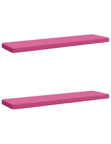 Cuscini per Panchina a 2 Pezzi VUGHT 2 pz 100% Poliestere Rosa