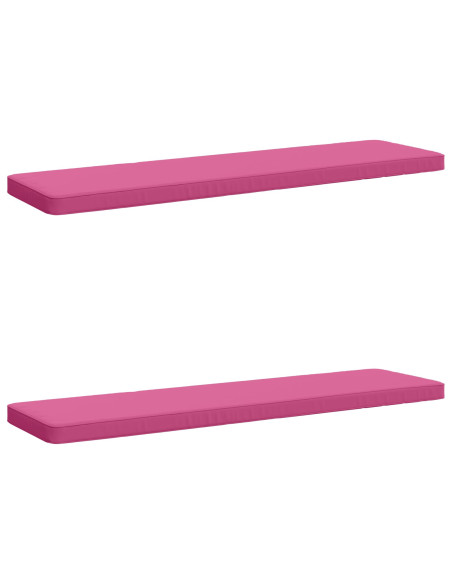Cuscini per Panchina a 2 Pezzi VUGHT 2 pz 100% Poliestere Rosa