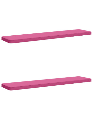 Cuscini per Panchina a 2 Pezzi VUGHT 2 pz 100% Poliestere Rosa