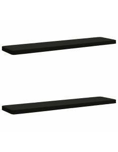 Cuscini per Panchina a 2 Pezzi VUGHT 2 pz 100% Poliestere Nero