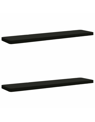 Cuscini per Panchina a 2 Pezzi VUGHT 2 pz 100% Poliestere Nero