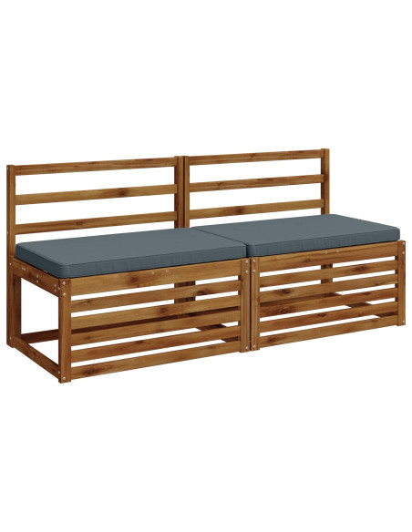 Cuscini per Panchina a 2 Pezzi VUGHT 2 pz 100% Poliestere Blu