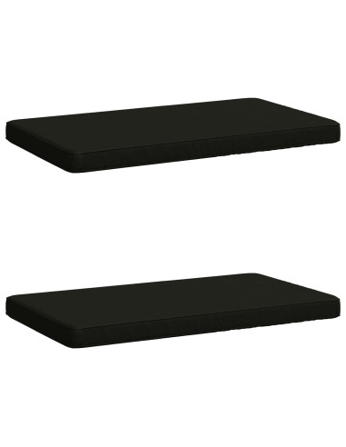 Cuscini per Panchina a 2 Pezzi VUGHT 2 pz 100% Poliestere Nero