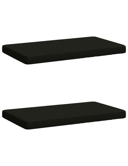 Cuscini per Panchina a 2 Pezzi VUGHT 2 pz 100% Poliestere Nero