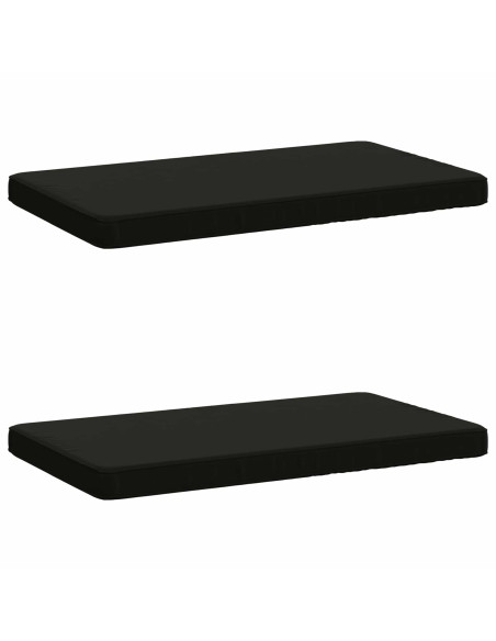 Cuscini per Panchina a 2 Pezzi VUGHT 2 pz 100% Poliestere Nero
