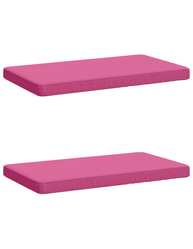 Cuscini per Panchina a 2 Pezzi VUGHT 2 pz 100% Poliestere Rosa