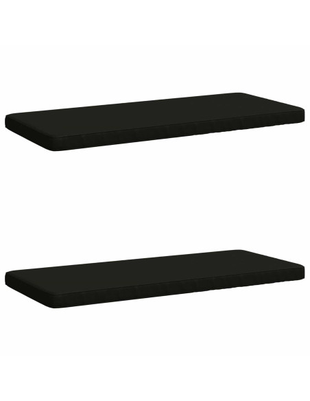 Cuscini per Panchina a 2 Pezzi VUGHT 2 pz 100% Poliestere Nero