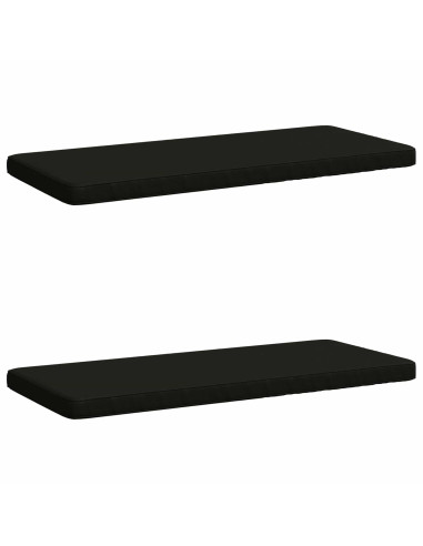 Cuscini per Panchina a 2 Pezzi VUGHT 2 pz 100% Poliestere Nero
