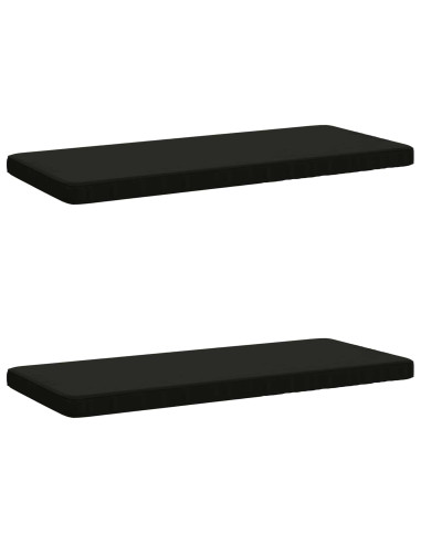 Cuscini per Panchina a 2 Pezzi VUGHT 2 pz 100% Poliestere Nero