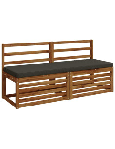 Cuscino per Panchina a 1 Pezzo VUGHT 100% Poliestere Antracite 2
