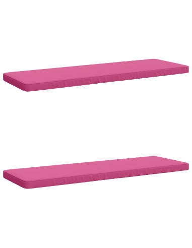Cuscini per Panchina a 2 Pezzi VUGHT 2 pz 100% Poliestere Rosa