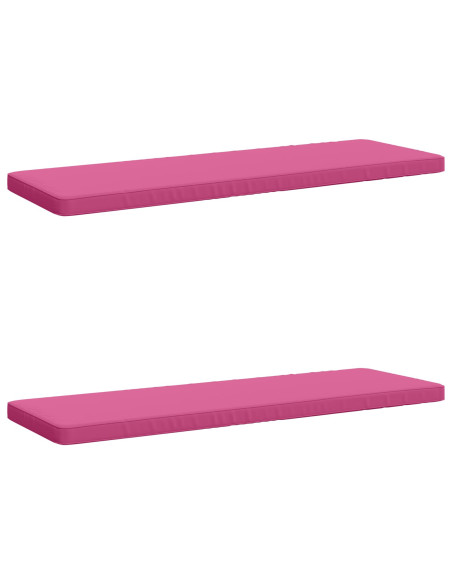 Cuscini per Panchina a 2 Pezzi VUGHT 2 pz 100% Poliestere Rosa