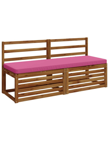 Cuscini per Panchina a 2 Pezzi VUGHT 2 pz 100% Poliestere Rosa