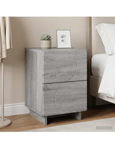 Armadio da Notte Sonoma grigio 33,5 x 34,5 x 50 cm