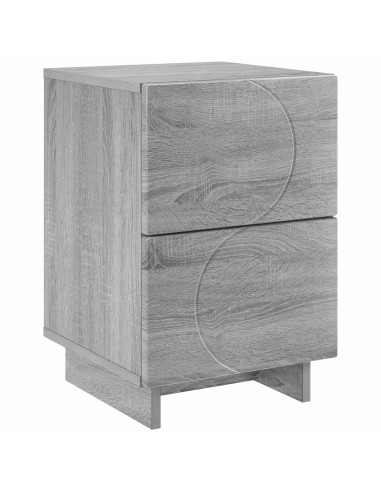 Armadio da Notte Sonoma grigio 33,5 x 34,5 x 50 cm